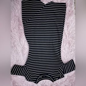 Black and tan form fitting dress